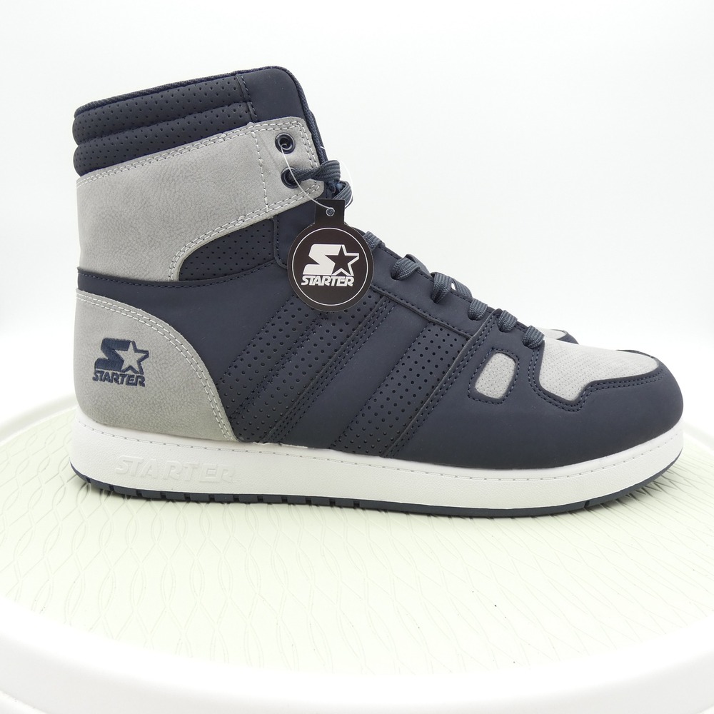 Starter Mens High Top Sneakers Navy Blue Grey 41000426U1 Size 13